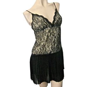 Oscar de la Renta Chemise Nightgown Black